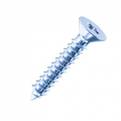No14x2 Pozi Countersunk Ab Point Self Tapping Screw DIN 7982CZ Zinc Plated Pack 250