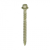 6.7x75 Hex Countersunk Timber Screw Green Pack 50