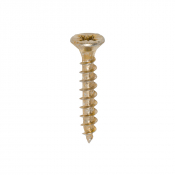 4x25 Pozi Countersunk Chipboard Screw Zinc & Yellow Plated Timco Solo Range Pack 200