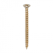 5x60 Pozi Countersunk Chipboard Screw Zinc & Yellow Plated Timco Solo Range Pack 200