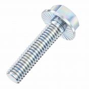 M8x20/20 Flanged Serrated Hex Bolt DIN 6921 Zinc Plated Gr.8.8 Pack 200