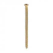 7.5x120 Torx Flat Countersunk Masonry Screw Zinc & Yellow Plated Timco Pack 100