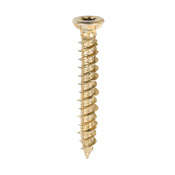 7.5x50 Torx Flat Countersunk Masonry Screw Zinc & Yellow Plated Timco Pack 100
