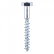 6x50 Coachscrew DIN 571 Zinc Plated Pack 10