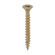 4.0x35 Pozi Countersunk Multi Purpose Screw Zinc & Yellow Plated Timco C2 Range Pack 200