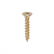 3x17 Pozi Countersunk Chipboard Screw Zinc & Yellow Plated Timco Solo Range Pack 200