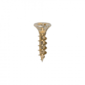 3.5x15 Pozi Countersunk Chipboard Screw Zinc & Yellow Plated Timco Solo Range Pack 200