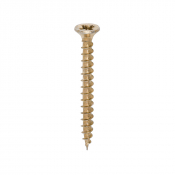 3.5x35 Pozi Countersunk Chipboard Screw Zinc & Yellow Plated Timco Solo Range Pack 200