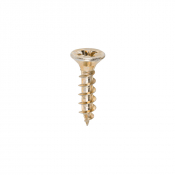 4x17 Pozi Countersunk Chipboard Screw Zinc & Yellow Plated Timco Solo Range Pack 200