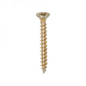 4x35 Pozi Countersunk Chipboard Screw Zinc & Yellow Plated Timco Solo Range Pack 200