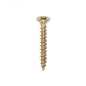 4.5x35 Pozi Countersunk Chipboard Screw Zinc & Yellow Plated Timco Solo Range Pack 200