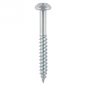 No8x2 Pozi Round Twin Threaded Woodscrew Zinc Plated Pack 200