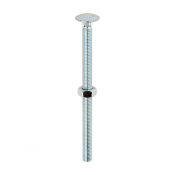 M10x150 Carriage Bolt & Nut DIN 603 Zinc Plated Gr.4.8 Pack 25