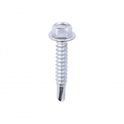5.5x32 Hex Metal to Light Section Steel S/D Exterior Screw Steel/Silver Pack 100