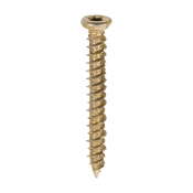 7.5x60 Torx Flat Countersunk Masonry Screw Zinc & Yellow Plated Timco Pack 100