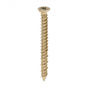 7.5x70 Torx Flat Countersunk Masonry Screw Zinc & Yellow Plated Timco Pack 100