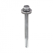 5.5x65 Hex Metal to Heavy Section Steel S/D Exterior Screw/Washer Steel/Silver Pack 100
