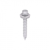 6.3x45 Hex Metal to Timber Slash Point Exterior Screw and 16mm Washer Steel/Silver Pack 100
