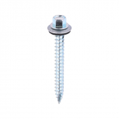 6.3x60 Hex Metal to Timber Slash Point Screw/Washer Zinc Pack 100