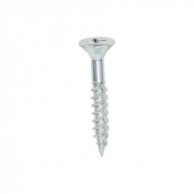 No10x11/4 Pozi Countersunk Twin Threaded Woodscrew Zinc Plated Pack 200