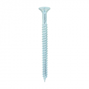 No10x21/2 Pozi Countersunk Twin Threaded Woodscrew Zinc Plated Pack 200