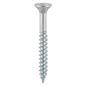 No10x3 Pozi Countersunk Twin Threaded Woodscrew Zinc Plated Pack 200
