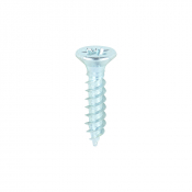 No8x3/4 Pozi Countersunk Twin Threaded Woodscrew Zinc Plated Pack 200