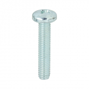 M5x25 Pozi Pan Screw DIN 7985 Zinc Plated Pack 100