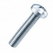 M8x25 Pozi Pan Screw DIN 7985 Zinc Plated Pack 200