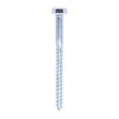 10x120 Coachscrew DIN 571 Zinc Plated Pack 50