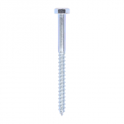 10x130 Coachscrew DIN 571 Zinc Plated Pack 50