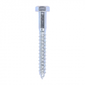 12x100 Coachscrew DIN 571 Zinc Plated Pack 25