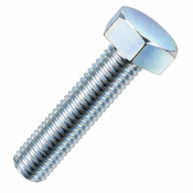M4x12 Hex Setscrew DIN 933 Zinc Plated Gr.8.8 Pack 500