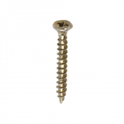 3.5x30 Pozi Countersunk Multi Purpose Screw Zinc & Yellow Plated Timco Velocity Range Pack 200