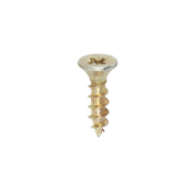 3x12 Pozi Countersunk Chipboard Screw Zinc & Yellow Plated Timco Solo Range Pack 200