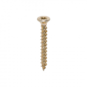 3x25 Pozi Countersunk Chipboard Screw Zinc & Yellow Plated Timco Solo Range Pack 200