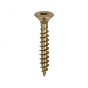 6x40 Pozi Countersunk Chipboard Screw Zinc & Yellow Plated Timco Solo Range Pack 200
