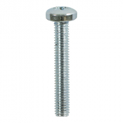 M6x25 Pozi Pan Screw DIN 7985 Zinc Plated Pack 100