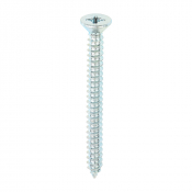 No10x2 Pozi Countersunk Ab Point Self Tapping Screw DIN 7982CZ Zinc Plated Pack 200