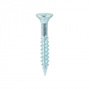 No12x11/2 Pozi Countersunk Twin Threaded Woodscrew Zinc Plated Pack 200