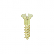 No4x1/2 Slotted Countersunk Woodscrew Brass Pack 200