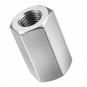 M16x48 Hex Connecting Nut DIN 6334 A2 Pack 50