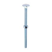 M6x100 Carriage Bolt & Nut DIN 603 Zinc Plated Gr.4.8 Pack 100