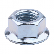 M12 Serrated Flanged Nut DIN 6923 Zinc Plated Gr.6 Pack 100