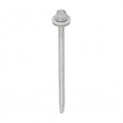 5.5x100 Hex Metal to Light Section S/D Exterior Screw/Washer Steel/Silver Pack 100