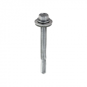 5.5x55 Hex Metal to Heavy Section Steel S/D Exterior Screw/Washer Steel/Silver Pack 100