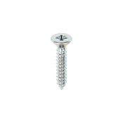 No10x1 Pozi Countersunk Ab Point Self Tapping Screw DIN 7982CZ Zinc Plated Pack 200