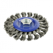 115mm (M14x0.5) Angle Grinder Twisted Knot Stainless Steel Wire Wheel Brush