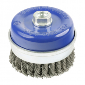 100mm (M14x0.5) Angle Grinder Twisted Knot Stainless Steel Wire Cup Brush