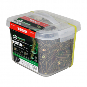 5.0x50 Pozi Countersunk Multi Purpose Screw Zinc & Yellow Plated Timco C2 Range Pack 1600